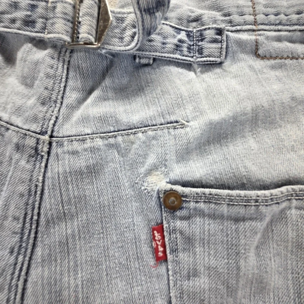 VTG Levis Engineered Jeans‎ Blue Twisted Buckle Back One Altered Hem Fits 30x28